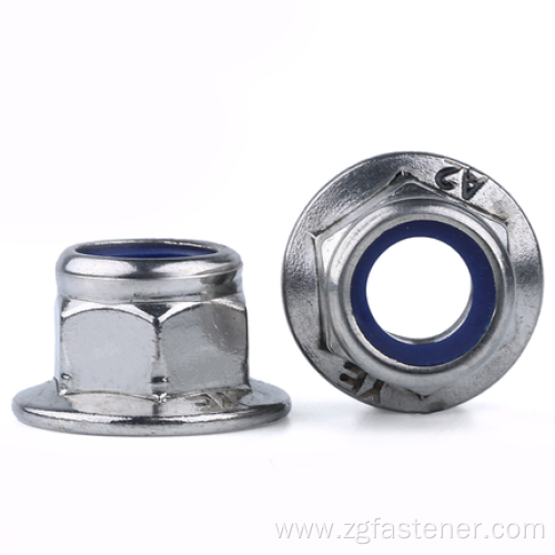 Stainless steel flange nylon nut